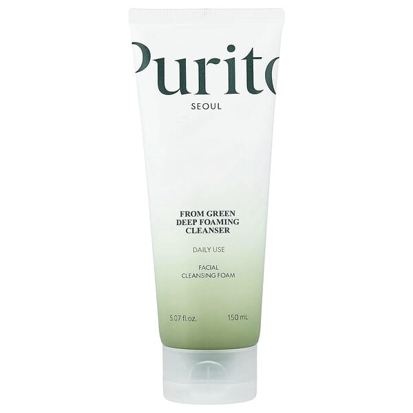 Purito, 綠色深層泡沫潔面乳，5.07 液量盎司（150 毫升）