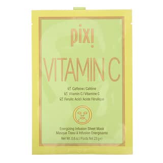 Pixi Beauty, Vitamine C, Infusion énergisante en tissu de beauté, 3 masques en tissu, 23 g chacun