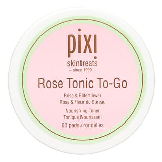 Pixi Beauty, Rosa Tônica To-Go, Rosa e Flor de Sabugueiro, 60 Almofadas