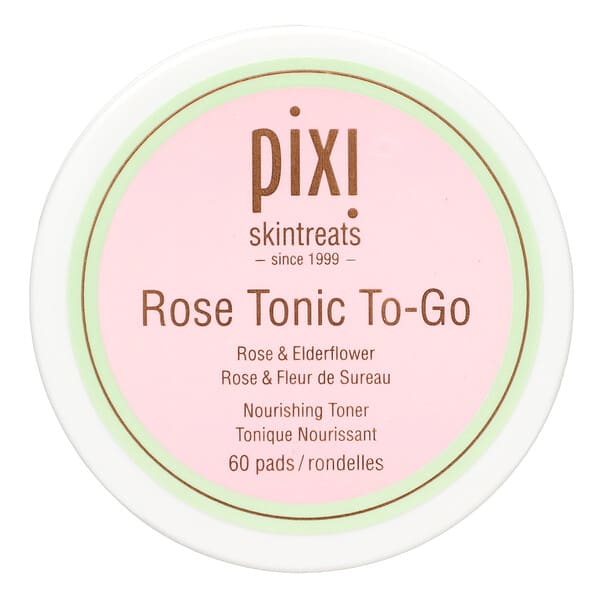 Pixi Beauty, 로즈 토닉 토고, 로즈 & 엘더플라워, 패드 60정