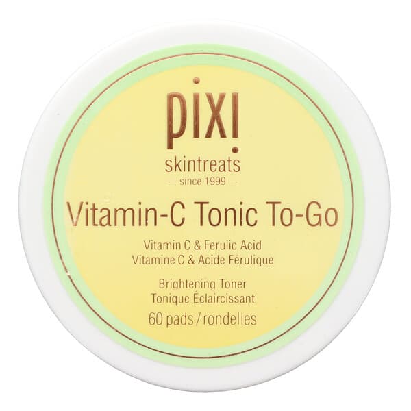 Pixi Beauty, Skintreats, 비타민-C 토닉 투고, 패드 60개