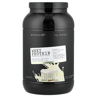 Project 1 Nutrition‏, بروتين مصل اللبن ، مركب بروتين عالي الجودة ، خليط كعك الفانيليا ، رطلان (907 جم)