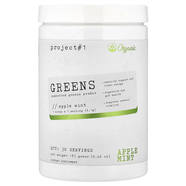 Greens, Superfoods Green Powder, Apple Mint, 6.46 oz (183 g)