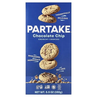 Partake, Galletas crujientes, Chispas de chocolate, 156 g (5,5 oz)
