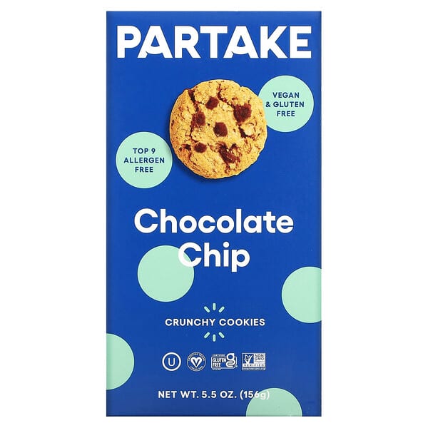 Partake, クランチークッキー、チョコレートチップ、156g（5.5オンス）