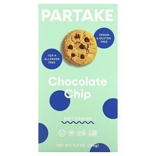 Partake, Soft Cookies, Gotas de Chocolate, 156 g (5,5 oz)