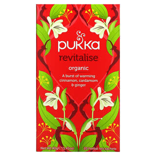 Pukka Herbs, Organic Herbal Tea, Revitalise, 20 Sachets, 0.07 oz (2 g) Each