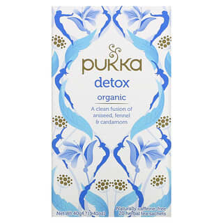 Pukka Herbs, Té de hierbas orgánicas, Desintoxicante, Sin cafeína, 20 sobres, 40 g (1,41 oz)