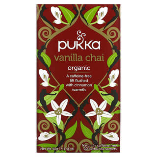 Pukka Herbs, Vainilla Chai, Libre de Cafeína, 20 Saquitos de Té, 40 g