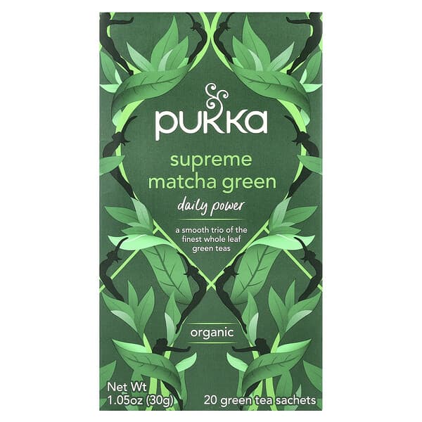 Pukka Herbs, Organic Green Tea, Supreme Matcha Green, 20 Sachets, 1.05 oz (30 g)