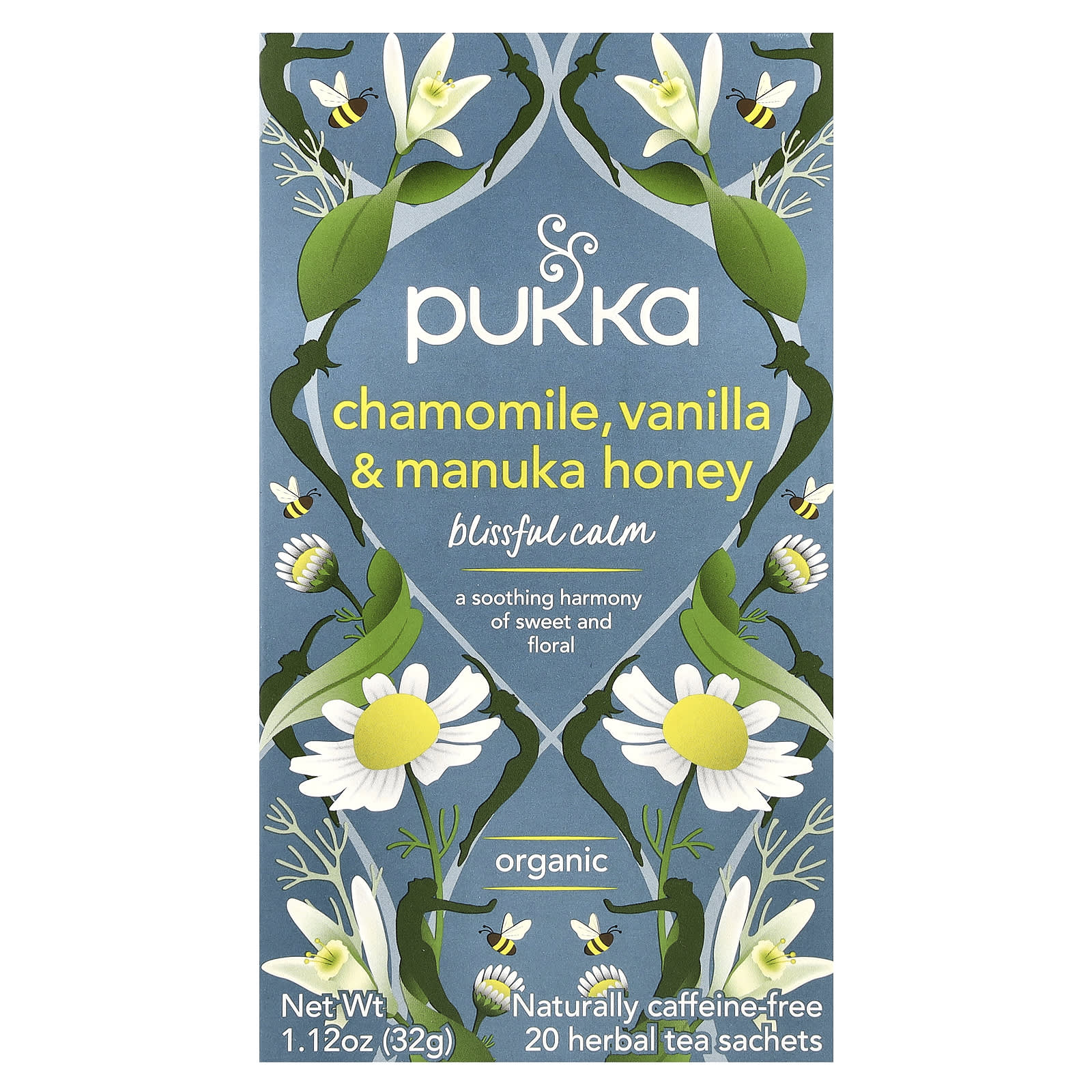 Organic Herbal Tea, Chamomile, Vanilla & Manuka Honey