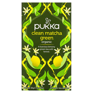 Pukka Herbs, Organic Clean Matcha Green, 20 Sachets, 0.05 oz (1.5 g) Each