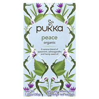 Pukka Herbs, Té de hierbas orgánicas, Paz, Sin cafeína, 20 sobres de té, 30 g (1,05 oz)