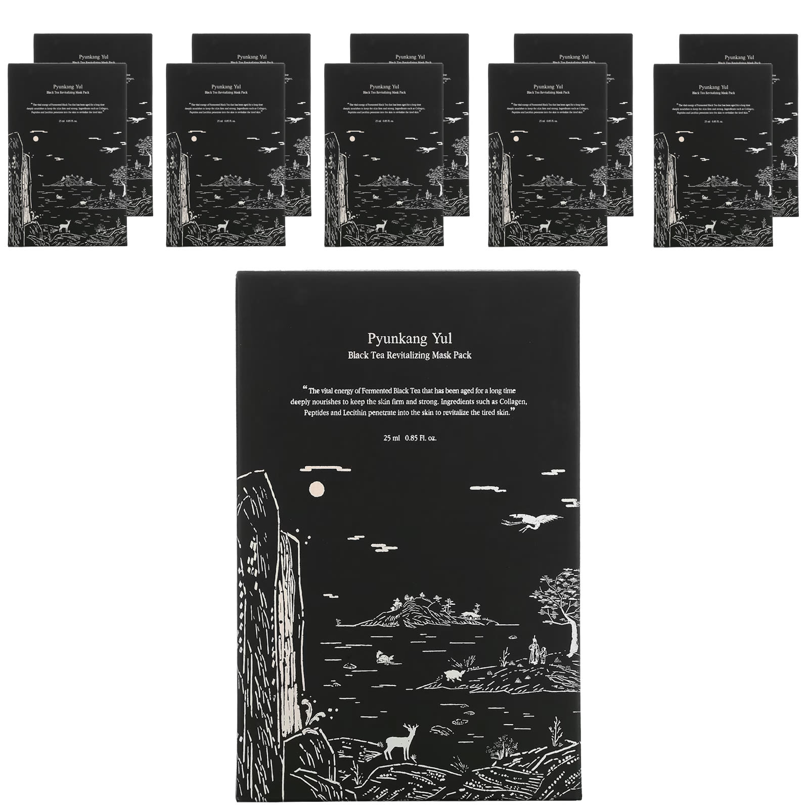 Pyunkang Yul, Black Tea Revitalizing Beauty Mask Pack, 10 Masks, 0.85 ...