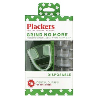 Plackers, واقيات الأسنان Grind No More، قابلة للتخلص منها، عدد 16 قطعة