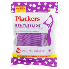 Plackers, Gentleslide, Dental Flossers, Mint Blast, 90 Count