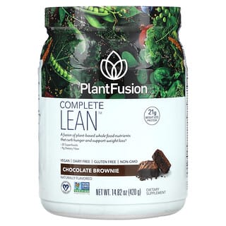 PlantFusion, 컴플리트 Lean, 초콜릿 브라우니, 420g(14.82oz)