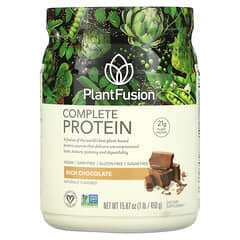 PlantFusion, Proteína Completa, Chocolate Rico, 1 libra (450 g)