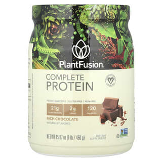 PlantFusion, Proteína Completa, Chocolate Rico, 1 libra (450 g)