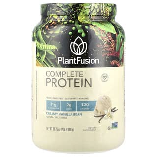 PlantFusion, Protéines complètes, Gousse de vanille crémeuse, 900 g