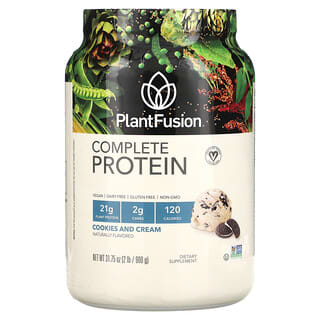 PlantFusion, Полноценный протеин, печенье и сливки, 900 г (2 фунта)