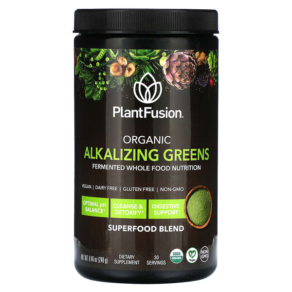 PlantFusion Organic Alkalizing Greens, 8.46 oz (240 g)