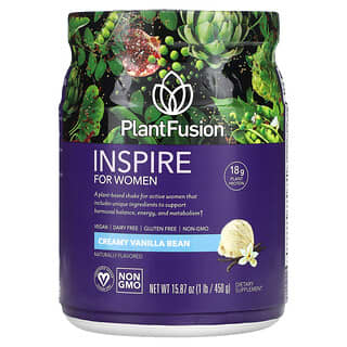 PlantFusion, Inspire para Mulheres, Fava de Baunilha Cremosa, 450 g (1 lb)