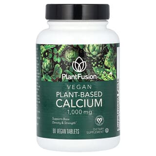 PlantFusion, Calcium vegan à base de plantes, 1000 mg, 90 comprimés (333 mg par comprimé)