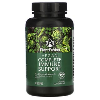 PlantFusion, Vegan Complete Immune Support, Vegane vollständige Immununterstützung, 60 Lutschtabletten