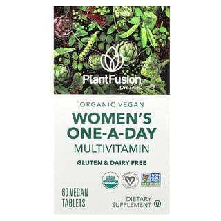 PlantFusion, Mutivitamínico 1 por Dia para Mulheres, 60 Comprimidos Veganos