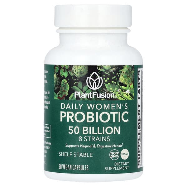 PlantFusion, 日常女性益生菌，500 億，30 粒全素膠囊