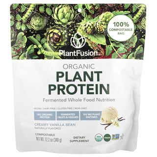 PlantFusion, Organic Plant Protein, pflanzliches Bio-Protein, cremige Vanilleschote, 348 g (12,2 oz.)