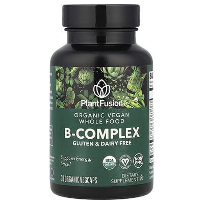 PlantFusion, Organic Vegan B Vitamins, 30 Capsules