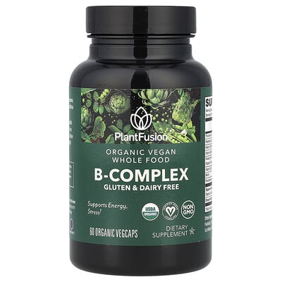 PlantFusion, Organic Vegan B-Complex, 60 Organic VegCaps