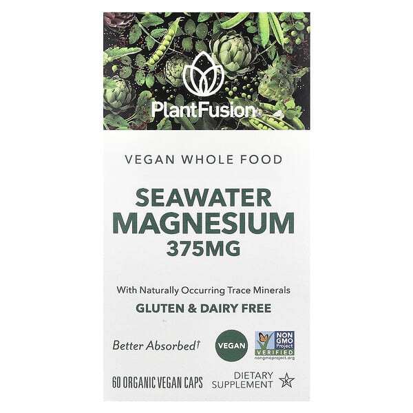 Vegan SeaWater Magnesium, 60 Organic Vegan Caps