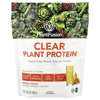 PlantFusion, Heldere plantaardige proteïne, Tropical Punch, 10,2 oz (288 g)