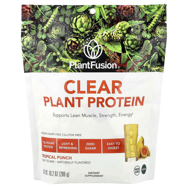 PlantFusion, 클리어 식물성 단백질, 트로피컬 펀치 맛, 288g(10.2oz)