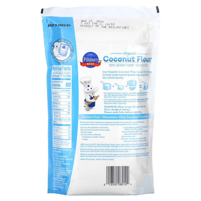 Organic Coconut Flour, 1 lb. (454 g)
