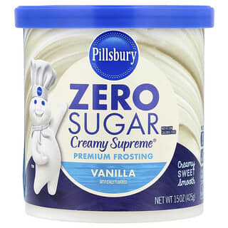 Pillsbury, Μηδενική ζάχαρη, Premium Frosting, Βανίλια, 15 oz (425 g)