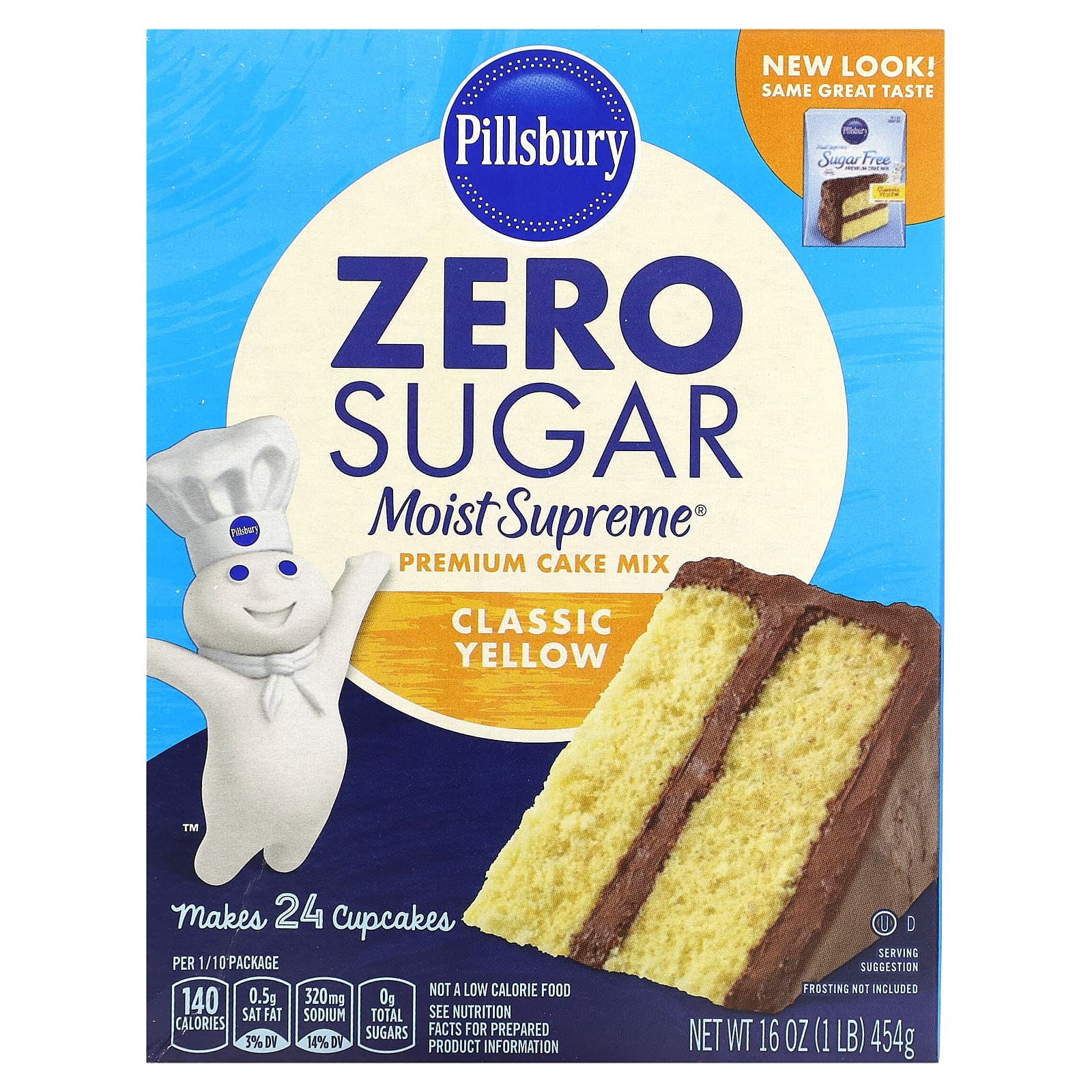 Zero Sugar, Premium Cake Mix, Classic Yellow, 20 oz 20 g