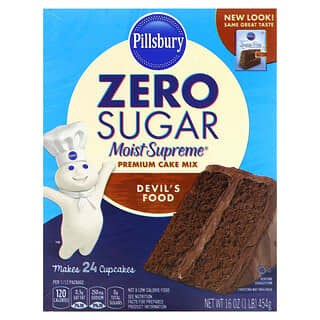 Pillsbury, Açúcar Zero, Mistura para Bolo Premium, Comida do Diabo, 454 g (16 oz)