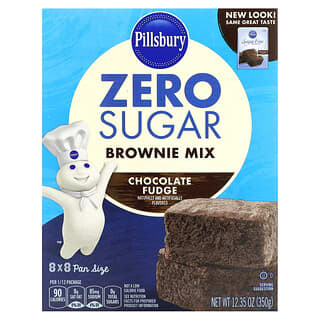 Pillsbury, Zero Açúcar, Mistura de Brownie, Fudge de Chocolate, 350 g (12,35 oz)