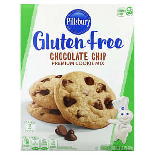 Pillsbury, Mezcla prémium para galletas con chips de chocolate, Sin gluten`` 496 g (17,5 oz)