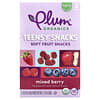 Plum Organics, Teensy® Snacks, myke fruktsnacks, 12+ måneder, blandede bær, 5 pakker, 0,35 oz (10 g) per stk