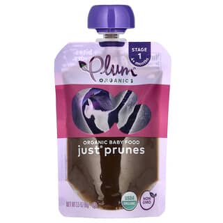 Plum Organics, 有機嬰兒食品，首階段，Just Prunes，3.5盎司（99克）