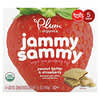 Jammy Sammy, Barrita tipo sándwich, A partir de 15 meses, Mantequilla de maní y fresa, 5 barritas, 29 g (1,02 oz) cada una