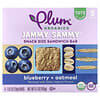 Plum Organics, Jammy Sammy®‎, חטיף בגודל כריך, לגיל 15 חודשים ומעלה, אוכמניות ושיבולת שועל, 5 חטיפים, 29 גרם (1.02 אונקיות) כל אחד