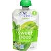 Organic Baby Food, Stage 1, Just Sweet Peas with Mint, 3 oz (85 g)