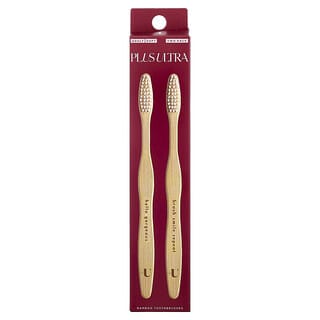 Plus Ultra, Bamboo Toothbrush, Adult, Soft, 2 Pack