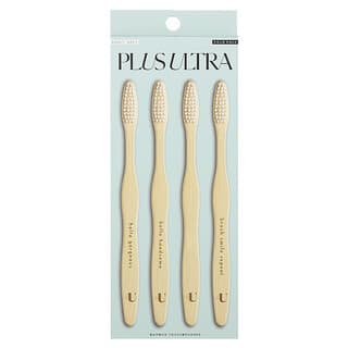Plus Ultra, Bamboo Toothbrushes, Adult, Soft, 4 Pack